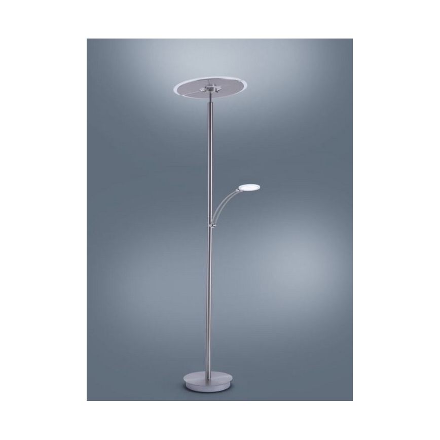 Paul Neuhaus 673-55 - Candeeiro de pé LED regulável ARTUR 2xLED/21W/230V+LED/6W cromado brilhante