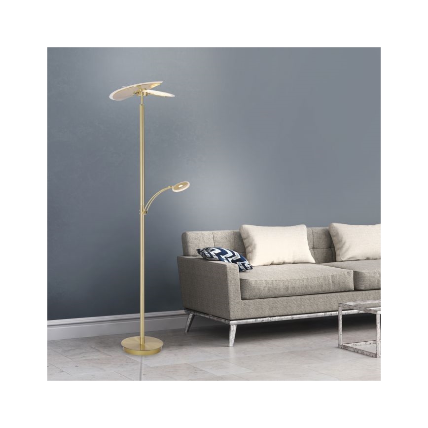 Paul Neuhaus 673-60- Candeeiro de chão LED com regulação ARTUR 2xLED/21W/230V+1xLED/6W