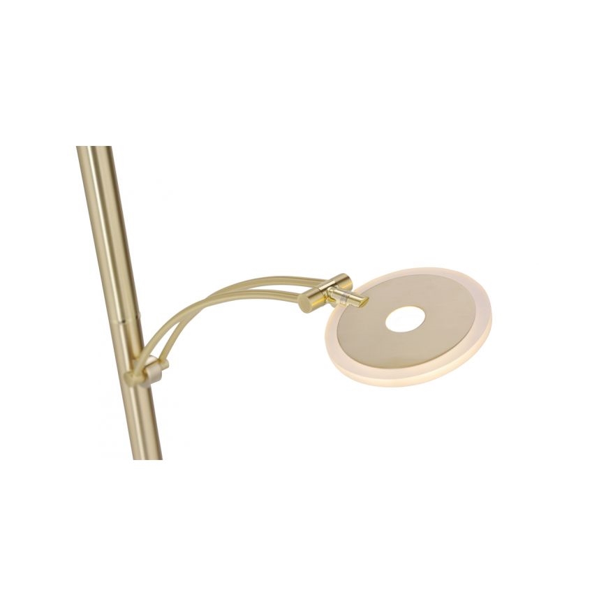 Paul Neuhaus 673-60 - Candeeiro de pé LED regulável ARTUR 2xLED/21W/230V+LED/6W dourado