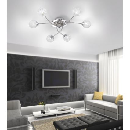 Paul Neuhaus 6796-55 - Candelabro montado à superfície WOMBLE 6xG9/28W/230V