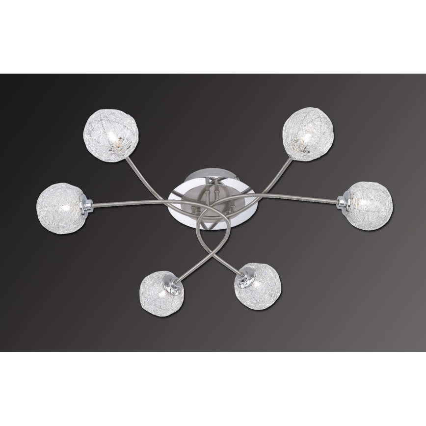 Paul Neuhaus 6796-55 - Candelabro montado à superfície WOMBLE 6xG9/28W/230V