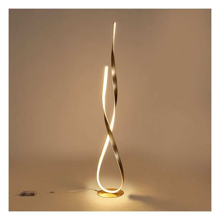 Paul Neuhaus 720-12 - Candeeiro de chão LED com regulação LINDA LED/27W/230V dourado