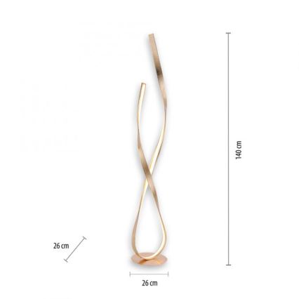 Paul Neuhaus 720-12 - Candeeiro de chão LED com regulação LINDA LED/27W/230V dourado