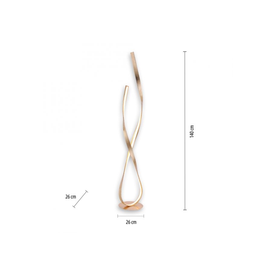 Paul Neuhaus 720-12 - Candeeiro de chão LED com regulação LINDA LED/27W/230V dourado