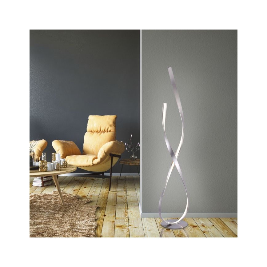 Paul Neuhaus 720-55 - Candeeiro de chão LED com regulação LINDA LED/27W/230V cromado brilhante