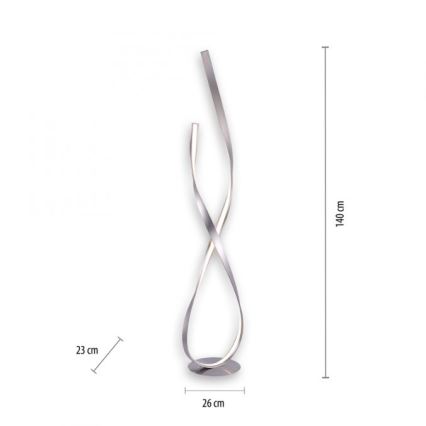 Paul Neuhaus 720-55 - Candeeiro de chão LED com regulação LINDA LED/27W/230V cromado brilhante