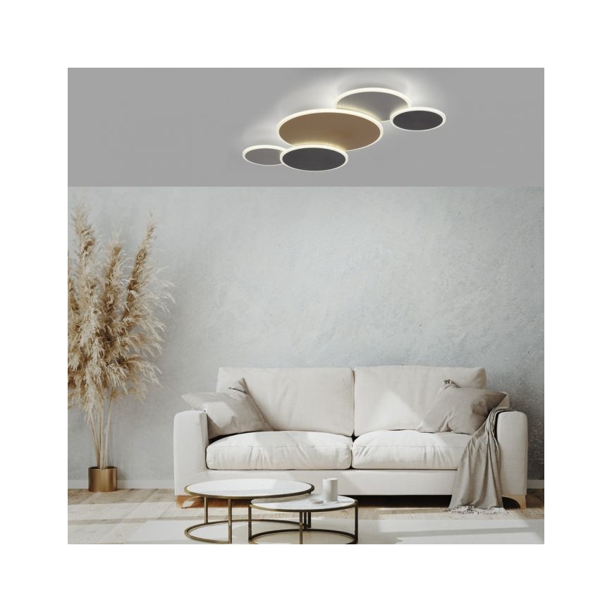 Paul Neuhaus 8008-70 - Iluminação de teto LED com regulação Q-PIATO LED/49W/230V 2700-5000K Wi-Fi + comando