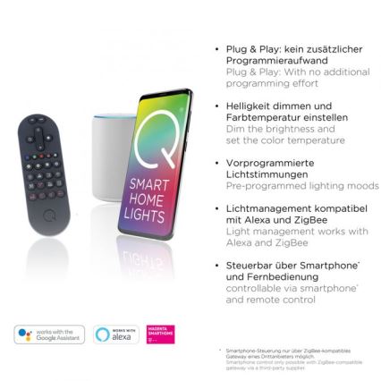 Paul Neuhaus 8008-70 - Iluminação de teto LED com regulação Q-PIATO LED/49W/230V 2700-5000K Wi-Fi + comando