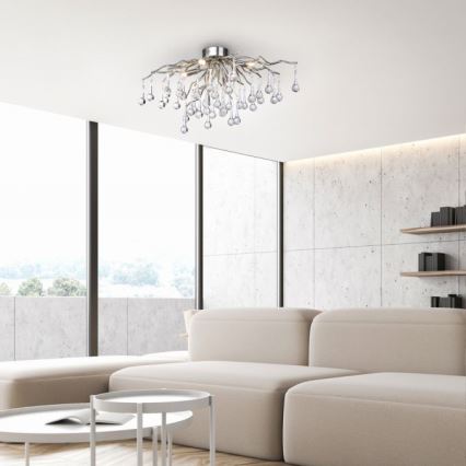 Paul Neuhaus 8090-55 - Candeeiro integrado ICICLE 4xG9/40W/230V 30x60 cm cromado brilhante