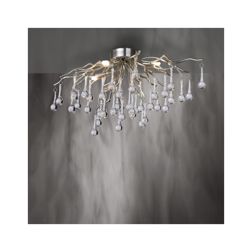 Paul Neuhaus 8090-55 - Candeeiro integrado ICICLE 4xG9/40W/230V 30x60 cm cromado brilhante