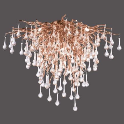 Paul Neuhaus 8091-11 - Candeeiro integrado ICICLE 9xG9/40W/230V diâmetro 50 cm latão