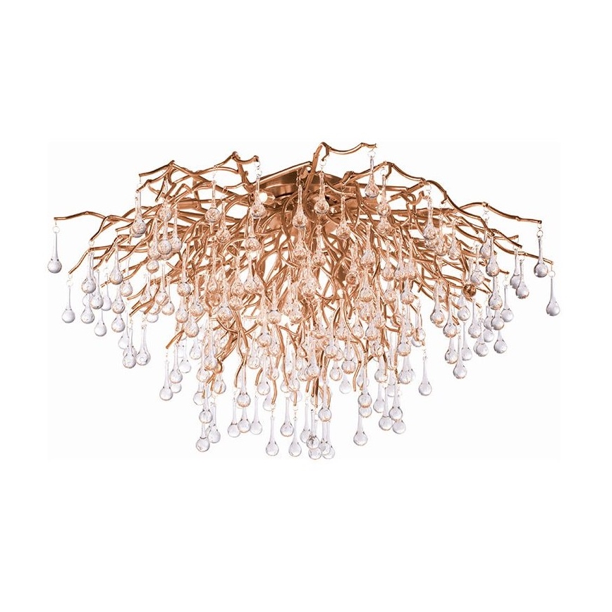 Paul Neuhaus 8092-11 - Candeeiro integrado ICICLE 14xG9/40W/230V diâmetro 100 cm latão