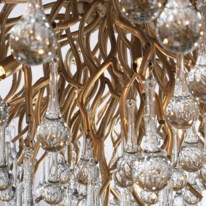 Paul Neuhaus 8092-11 - Candeeiro integrado ICICLE 14xG9/40W/230V diâmetro 100 cm latão