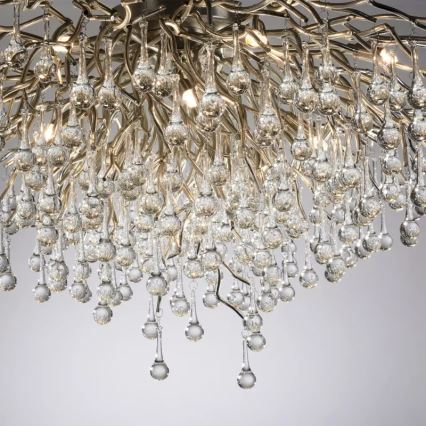 Paul Neuhaus 8092-55 - Lustre de tecto sobreposto ICICLE 14xG9/40W/230V, diâmetro 100 cm, cromo brilhante