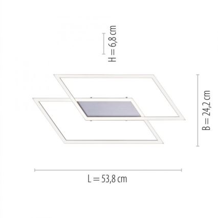 Paul Neuhaus 8192-55 - Lustre acoplado fosco LED INIGO 2xLED/12W/230V