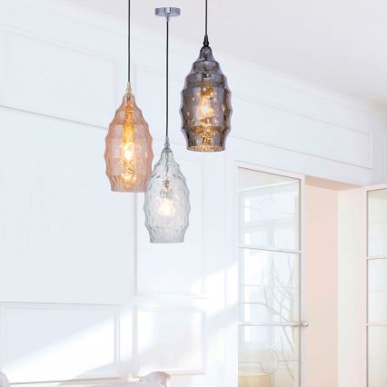 Paul Neuhaus 8267-00 - Candeeiro suspenso SCARLETT 1xE27/60W/230V diâmetro 19 cm transparente