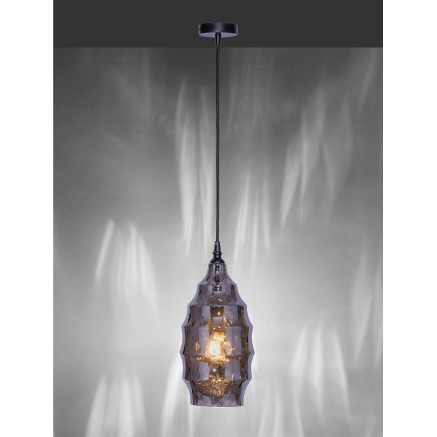 Paul Neuhaus 8267-25 - Candeeiro suspenso SCARLETT 1xE27/60W/230V diâmetro 19 cm preto