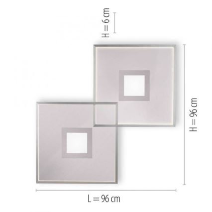 Paul Neuhaus 8378-55 - Iluminação de teto LED com regulação AMARA LED/45W/230V cromado brilhante + comando