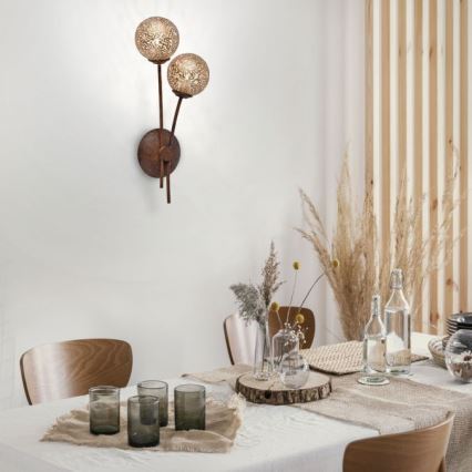 Paul Neuhaus 9032-48 - Candeeiro de parede GRETA 2xG9/40W/230V