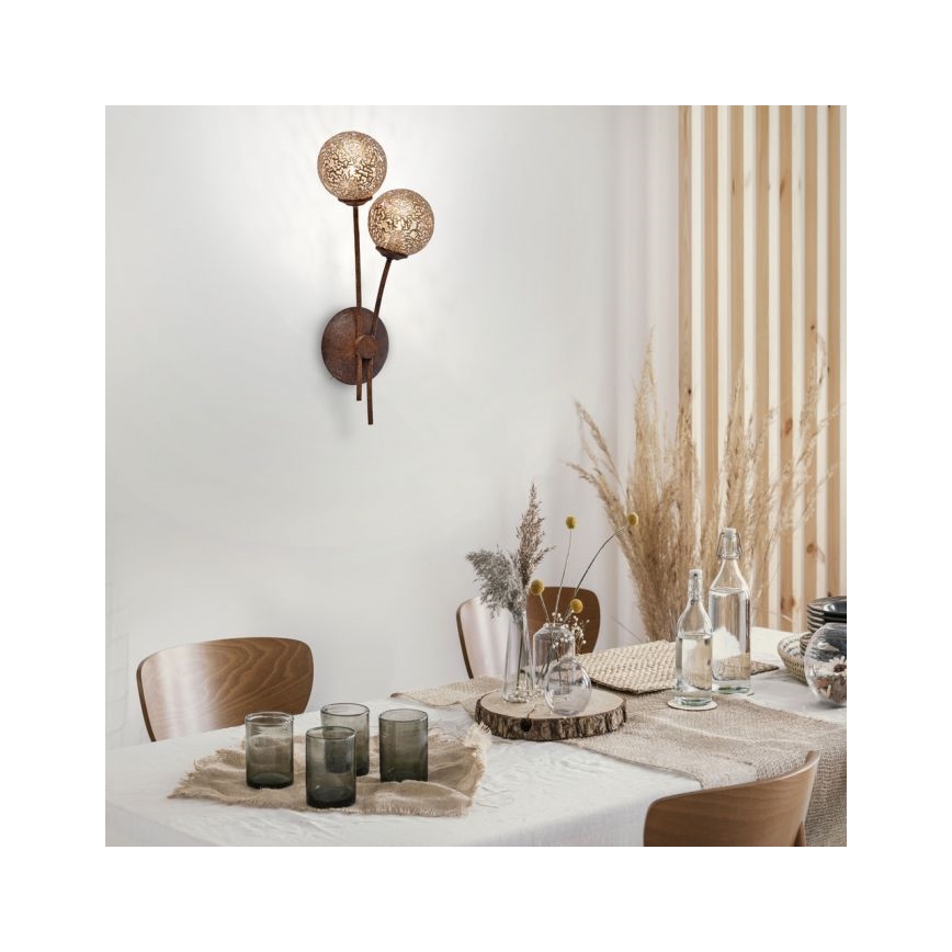 Paul Neuhaus 9032-48 - Candeeiro de parede GRETA 2xG9/40W/230V