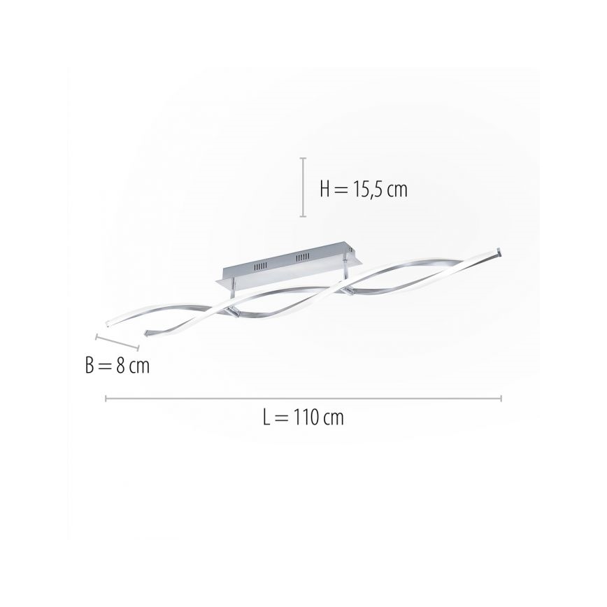 Paul Neuhaus 9143-55 - Candelabro montado à superfície LED com regulação POLINA 2xLED/10,2W/230V