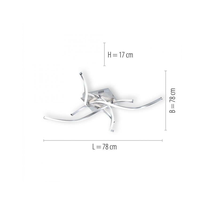 Paul Neuhaus 9144-55 - Candelabro montado à superfície LED com regulação POLINA LED/27W/230V