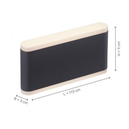 Paul Neuhaus 9483-13 - Iluminação de parede exterior LED ELSA 2xLED/5,4W/230V IP65