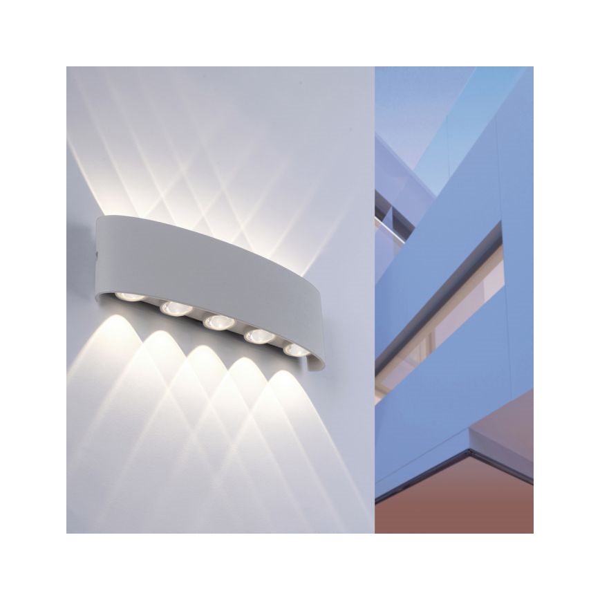 Paul Neuhaus 9489-21- Iluminação de parede exterior LED CARLO 10xLED/0,8W/230V IP54