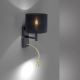 Paul Neuhaus 9646-18 - Candeeiro de parede LED ROBIN 1xE27/40W/230V + LED/2,1W preto