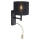 Paul Neuhaus 9646-18 - Candeeiro de parede LED ROBIN 1xE27/40W/230V + LED/2,1W preto