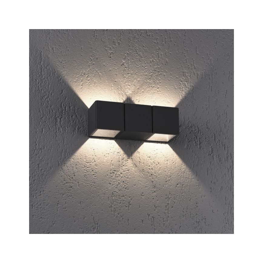 Paul Neuhaus 9658-13 - Iluminação de parede exterior LED MARCEL 2xLED/4W/230V IP54