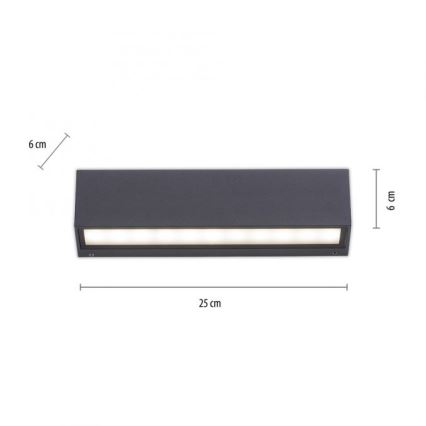 Paul Neuhaus 9675-13 - Iluminação de parede exterior LED ROBERT 2xLED/9W/230V IP65