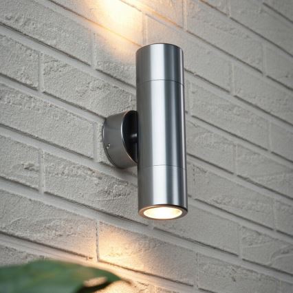 Paulmann 18009 - 2xLED-GU10/3,5W IP44 Luz de parede de exterior FLAME 230V