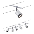 Paulmann 3981 - CONJUNTO 5xLED/4W Sistema de cabos completo TUBE 230V cromo mate/preto