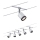 Paulmann 3981 - CONJUNTO 5xLED/4W Sistema de cabos completo TUBE 230V cromo mate/preto