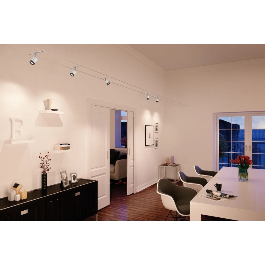 Paulmann 3981 - CONJUNTO 5xLED/4W Spot embutido para sistema de cabos TUBE 230V