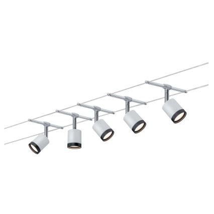 Paulmann 3981 - CONJUNTO 5xLED/4W Spot embutido para sistema de cabos TUBE 230V