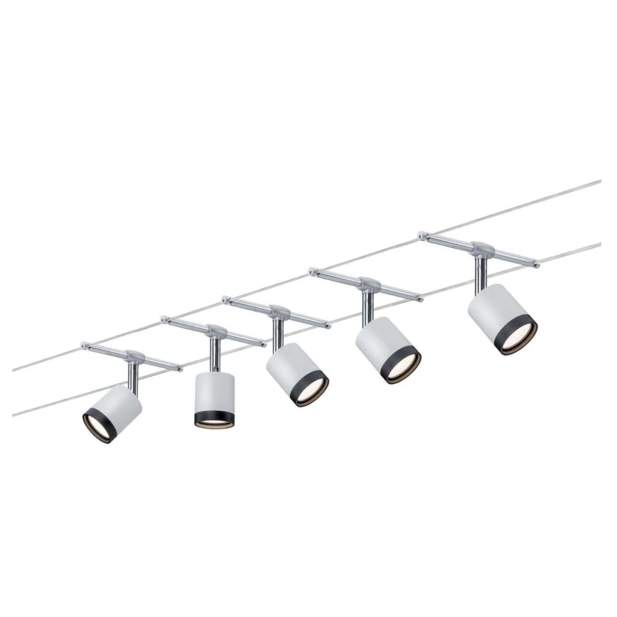 Paulmann 3981 - CONJUNTO 5xLED/4W Spot embutido para sistema de cabos TUBE 230V