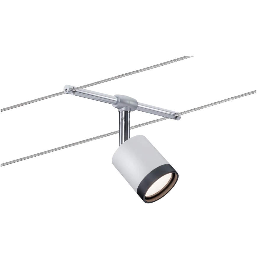 Paulmann 3981 - CONJUNTO 5xLED/4W Sistema de cabos completo TUBE 230V cromo mate/preto