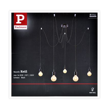 Paulmann 50389 - Candeeiro suspenso NEORDIC 5xE27/20W/230V aranha