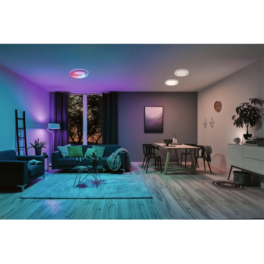 Paulmann 70546 - LED RGBW/22W Iluminação de teto com regulação RAINBOW 230V 3000-6500K + controlo remoto