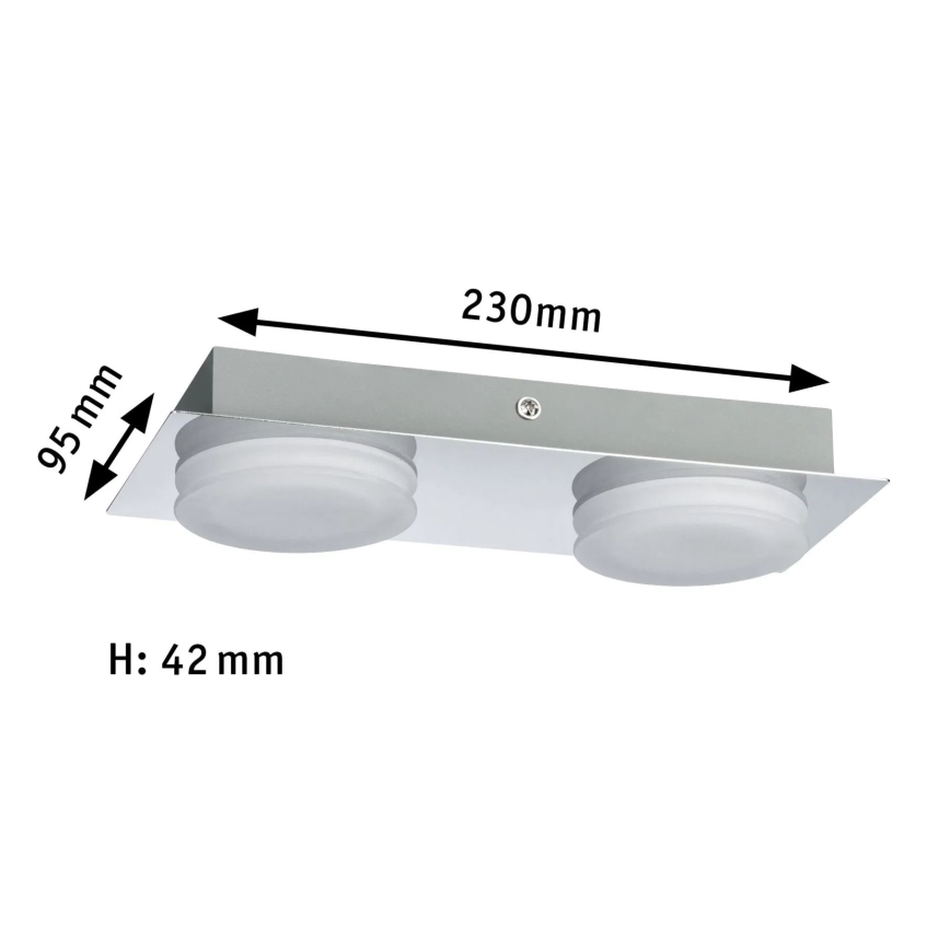 Paulmann 70883 - Aplique de parede para casa de banho DORADUS, 2x LED/4,7W, IP23, 230V