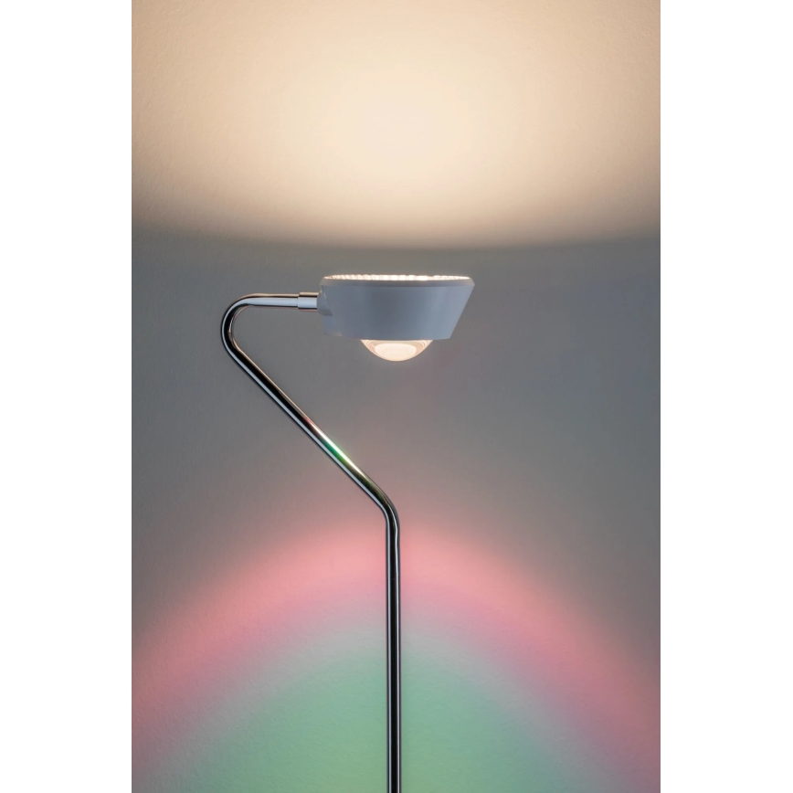 Paulmann 70920 - LED/7,5W Candeeiro de pé regulável RAMOS 230V branco/cromado brilhante