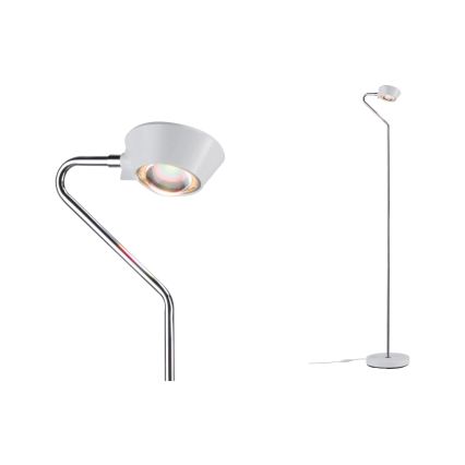 Paulmann 70920 - LED/7,5W Candeeiro de pé regulável RAMOS 230V branco/cromado brilhante