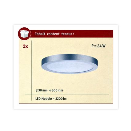 Paulmann 70983 - LED/22W Iluminação de teto ABIA 230V