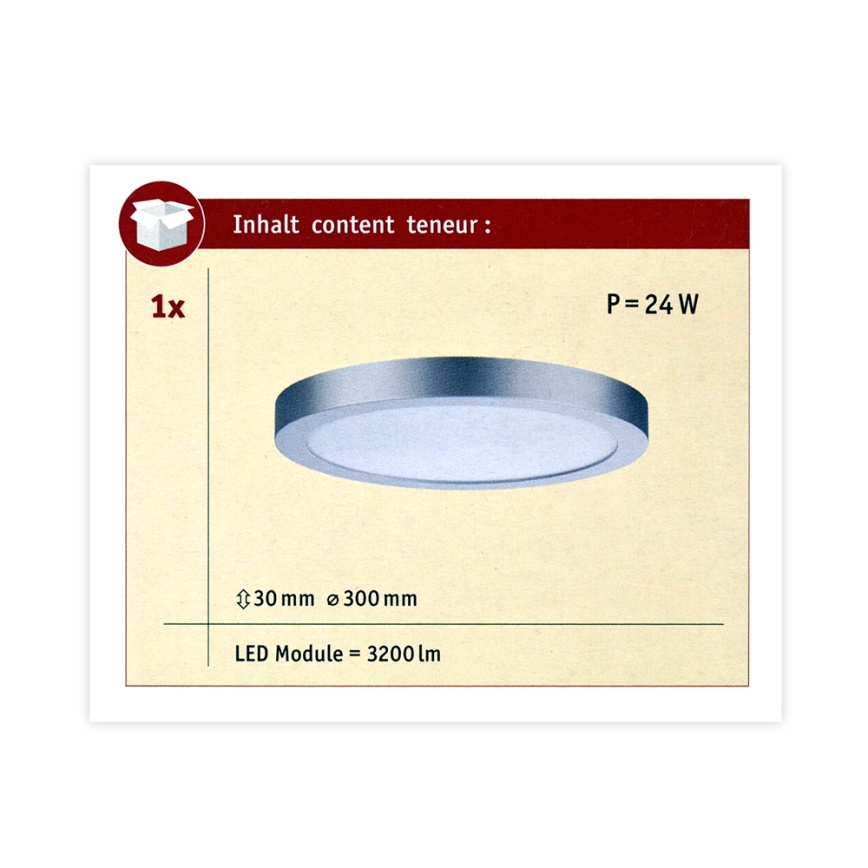 Paulmann 70983 - LED/22W Iluminação de teto ABIA 230V