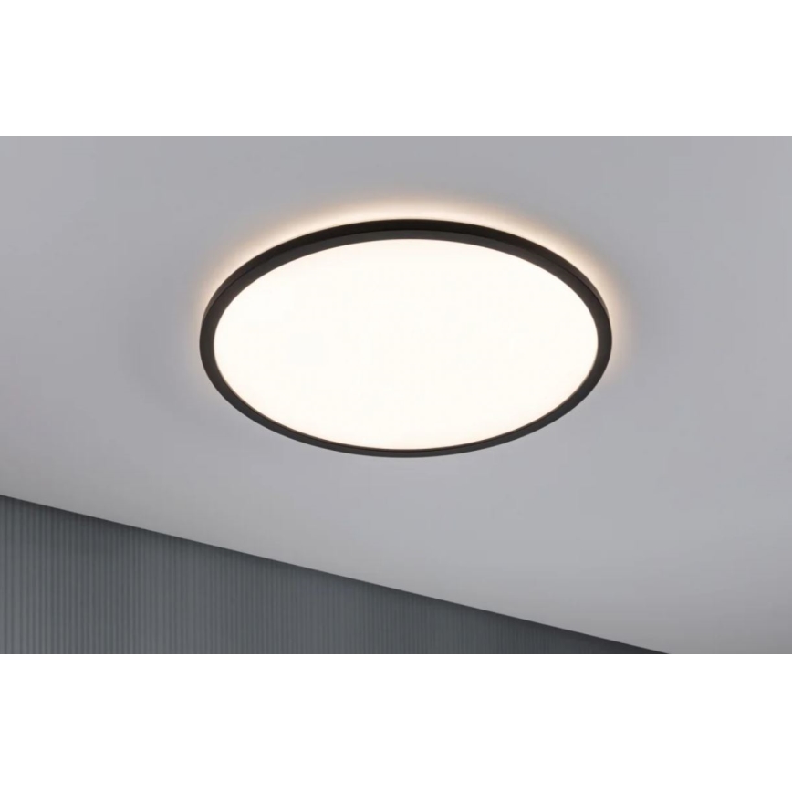 Paulmann 70999 - Painel LED dimmerizável ATRIA 22W 230V 3000K diâmetro 42 cm preto