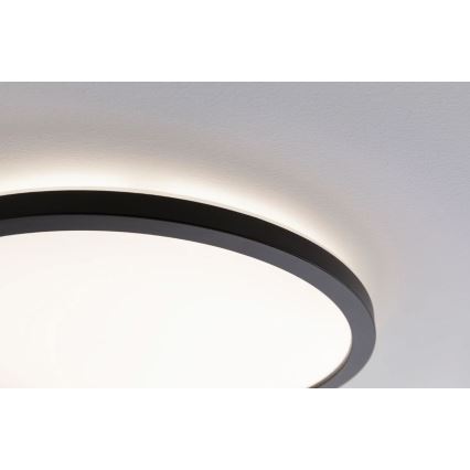 Paulmann 70999 - Painel LED dimmerizável ATRIA 22W 230V 3000K diâmetro 42 cm preto