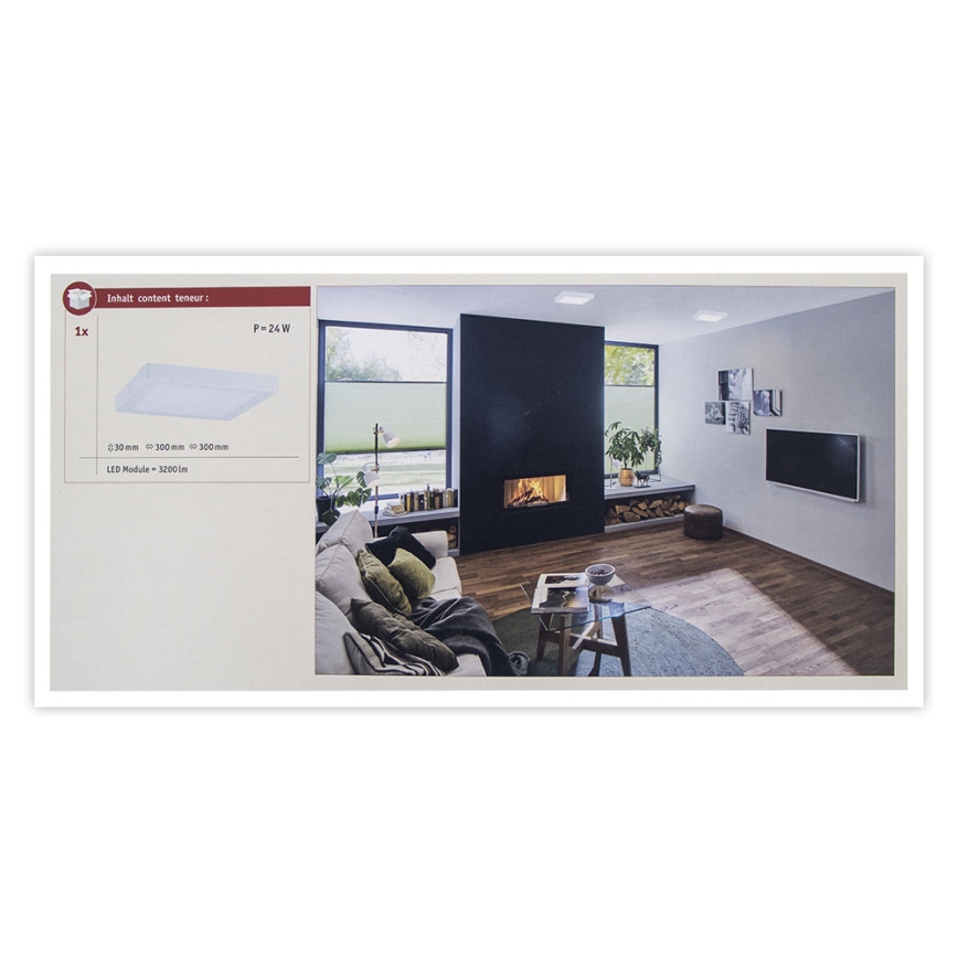 Paulmann 71022 - LED/22W Iluminação de teto ABIA 230V branco