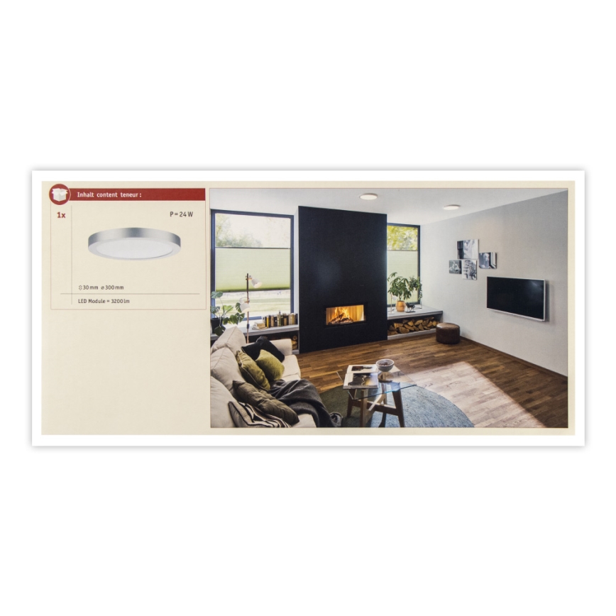 Paulmann 71023 - LED/22W Iluminação de teto ABIA 230V cromado mate